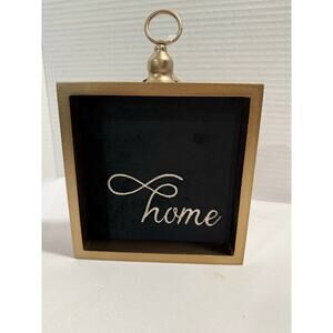 Black Velvet and Gold "Home" sign - Guilded Midnight Collection, Dark Academia